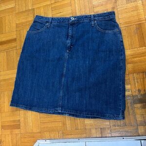 vintage plus size denim skirt + accepting offers